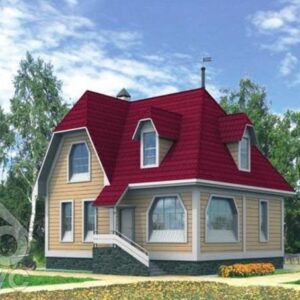 Дом из бруса 7,8х9,6 проект ДБ65