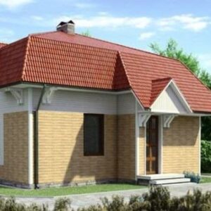 Дом из бруса 7,5х8 проект ДБ66